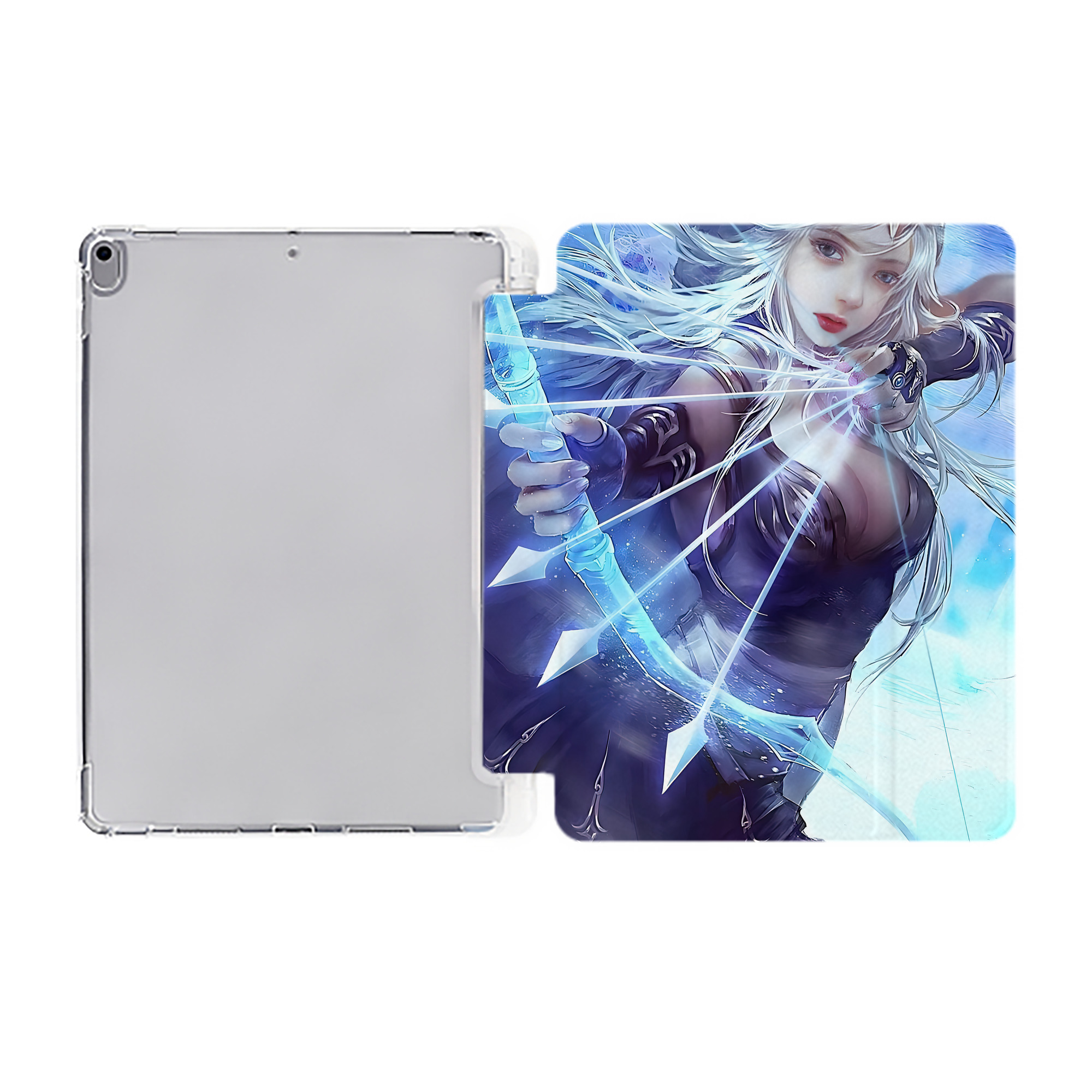 （画像用） リーグ・オブ・レジェンド League of Legends LOL IPad ケース ペン収納付き 三つ折りスタンド PUレザー×シリコン 対応機種9.5/10.5/10.9インチ